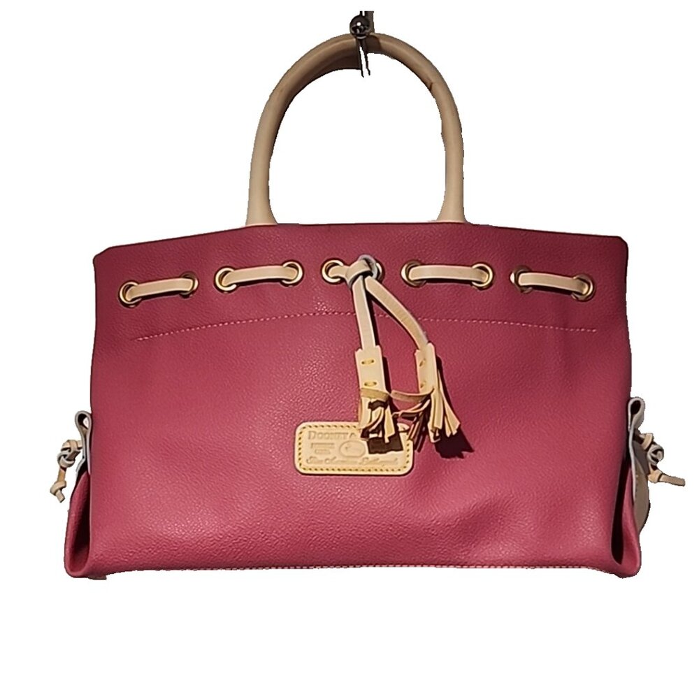 DOONEY & BOURKE Hot Pink MADE IN USA Leather Tassel Tote Crossbody bag vintage